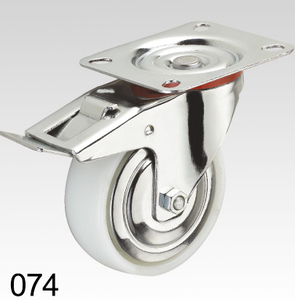 Weißer PP-Industrie wirbel mit Double <span class=keywords><strong>Lock</strong></span> Caster - Product Image 3