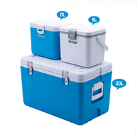 Glacière isotherme portable 3-en-1 en plastique PP/PE de 5L et 33L pour pique-niques et voyages, conservation des aliments
