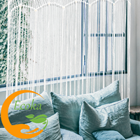 Rideaux de porte en macramé modernes faits à la main, décoration murale pour la maison, tissu 100% coton, Ecoka du Vietnam, modèle 28 Anniversaire