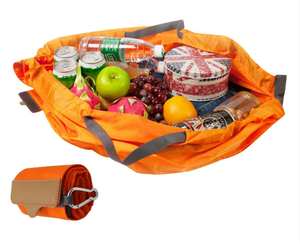 Sacs à provisions pliants réutilisables portables écologiques Sacs à rouleau <span class=keywords><strong>de</strong></span> printemps <span class=keywords><strong>de</strong></span> grande capacité Logo personnalisable Supermarché en gros - Product Image 5