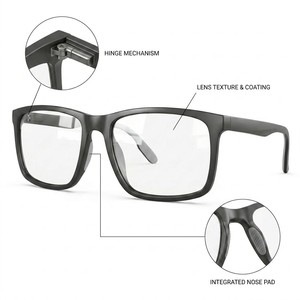 Gafas Cuadradas Anti Luz Azul, Diseño 2026, para Hombre y Mujer, para Estudio, Trabajo Remoto y Uso de Pantalla, Opción TR90 K504-13, Listas para Enviar - Product Image 4