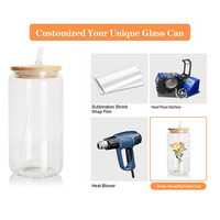 Entrepôt USA – Nouveaux verres en borosilicate transparent givré de haute qualité de 16 oz et 20 oz pour sublimation, avec couvercle en bambou et pailles, pour bière et autres boissons