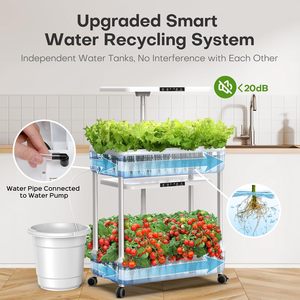 Sistema de Cultivo Vertical con Estantes de Múltiples Niveles y Panel LED para Plántulas de Interior, Microgreens y Agricultura Vertical - Product Image 6