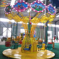 Fauteuil volant lotus pour enfants, mini chaise rotative, pour parc d'attractions, jeux