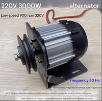 Générateur à aimants permanents sans balais 220 V CA 2 kW-6 kW, alternateur pour turbine hydraulique et éolienne, en cuivre, 1500 tr/min, basse vitesse