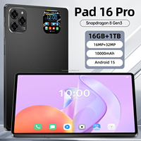 Tablet Android Pad 16 Pro de Último Diseño, 10.1 Pulgadas, 16GB+1TB, Cámara HD, USB-C, Wi-Fi, GPS, Desbloqueo Facial, Tablet Educativa para Estudiantes