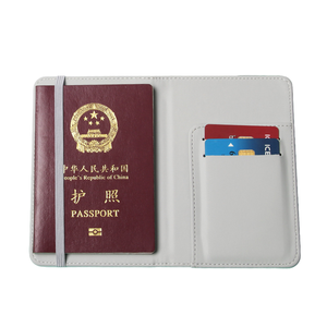 Porte-<span class=keywords><strong>passeport</strong></span> et étui en cuir PU avec blocage RFID, design vintage, personnalisable, protecteur de carte d'identité vierge - Product Image 2