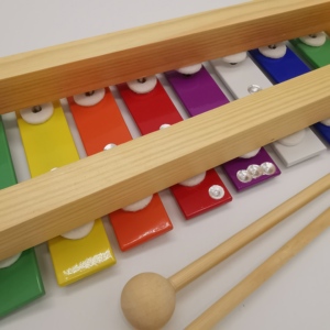 Glockenspiel coloré Xylophone en bois aluminium Percussion 12 tons Piano Xylophone jouet pour prix d'écoute sonore - Product Image 5