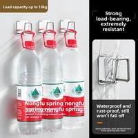 Support mural moderne et minimaliste en acier inoxydable pour éponges et tampons à récurer, sans perçage, pour évier de cuisine