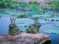Artisanat métallique de haute qualité, style européen, grenouille du roi en fonte, décoration de jardin et de cour, ornements pour la maison, vente en gros
