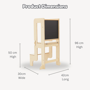 Silla de Escritorio Transformable <span class=keywords><strong>para</strong></span> Niños, Escalera, Reposapiés, Torre de Aprendizaje con Pizarra - Product Image 6