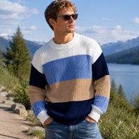 Pull à col rond à manches longues de haute qualité, décontracté, pour homme, tricoté, Noël, sur mesure, grande taille, pull de créateur