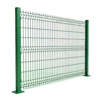 Panneau de clôture en treillis métallique 3D anti-rouille avec revêtement en poudre, protection périmétrique de sécurité avec poteau en forme de pêche pour mur de villa et jardin