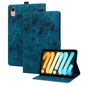 Cherry Blossom kattenbloemen print PU lederen flip beschermhoes voor Samsung Tab <span class=keywords><strong>S12</strong></span> S10 <span class=keywords><strong>FE</strong></span> PLUS 13 kaarthouder tablet hoesje - Product Image 2
