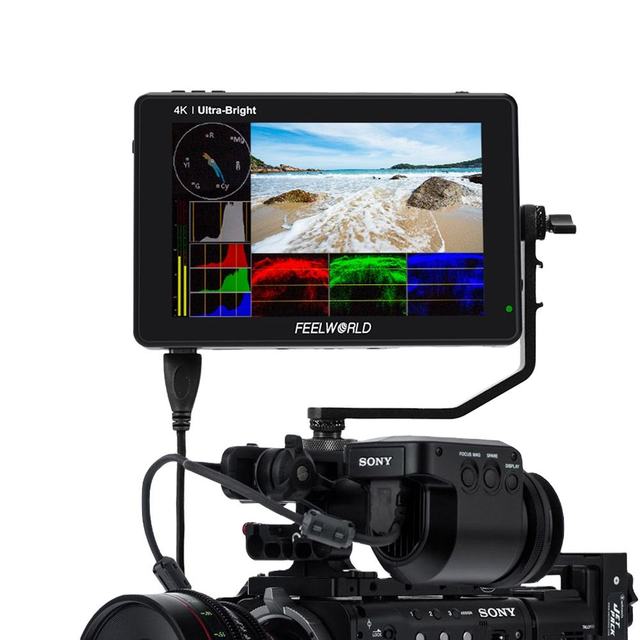 FEELWORLD LUT7 7Inch Touch Screen 2200nits 3D LUT Camera Display 4K Waveform VectorScope DSLR Field Video Monitor