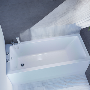 Modern Rectangular Acrylic Freestanding Whirlpool <strong>Bathtub</strong> White for Indoor Use for Apartment Hotel Villa Bathroom Soaking - Product Image 2