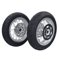 Roue de moto super puissante de 12 pouces, jante avant 2.50-12 avec pneu route 90/90-12 et roue arrière 3.00-12, moyeu en aluminium CNC 120/70-12