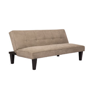 Giường Sofa Bằng Nhung Camel Có Thể Gập Lại Được Tufted Với Chân Gỗ Giường Sofa Kiểu Mỹ <span class=keywords><strong>Futon</strong></span> Cho Gia Đình - Product Image 1