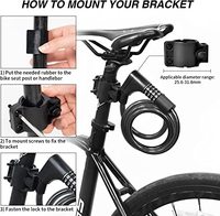 UMEDO- 2023 4 code vélo électrique partie combinaison cadran acier câble serrure ebike accessoires