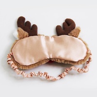 Masque pour les yeux unisexe en coton PP super doux 3D de luxe, design cerf, écologique, idéal pour les voyages, le sommeil et les anniversaires