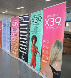 Présentoir d'exposition de haute qualité bon marché bannière enroulable simple face personnalisée <span class=keywords><strong>kakemono</strong></span> support de bannière enroulable rétractable en aluminium - Product Image 5