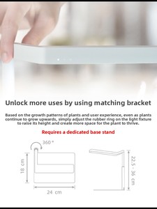 مصباح ONF الصيني للنباتات المائية، إضاءة LED مدمجة لأحواض السمك والنباتات المائية، يدعم تطبيق للتحكم في درجة حرارة اللون وقابل للتعتيم - Product Image 4
