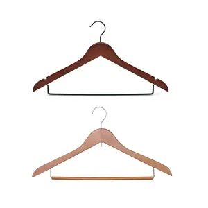 Premium Durable Slim Holz mantel Anzug Kleiderbügel mit 360 Grad drehbaren Haken Holz Kleiderbügel mit Schulter nuten