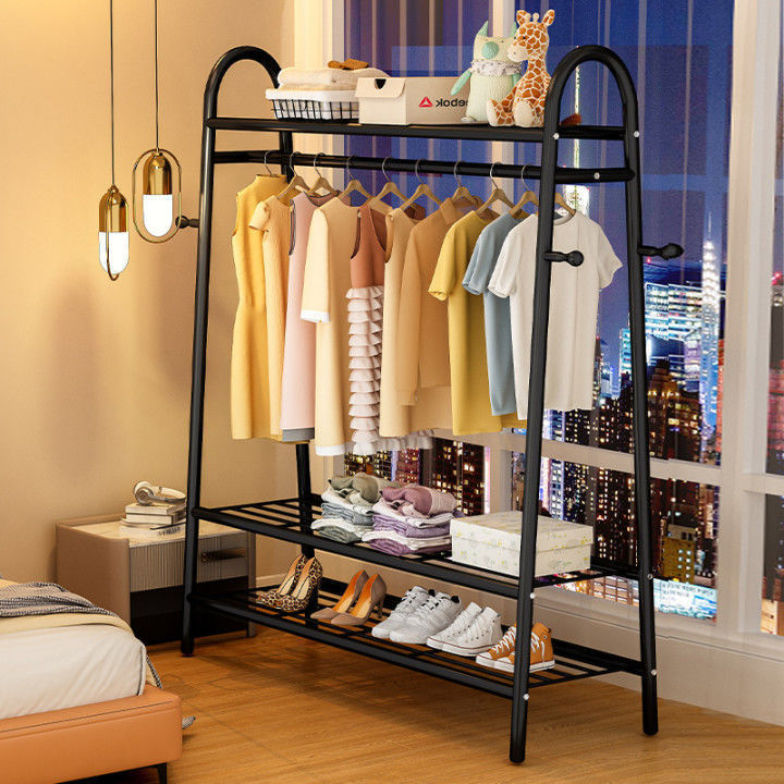 Customized Glossy Iron Floor Standing Clothes