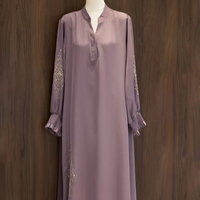 Abaya de Luxe en Polyester Grande Taille Dubaï 2026 – Robe de Soirée Élégante pour Mariage Musulman, Longue, Manches Longues, Modeste, Islamique pour Femme