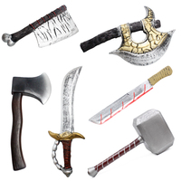 Halloween marteau Cosplay Simulation samouraï épée armes accessoire Pirate couteau PU mousse hache épées courtes jouets