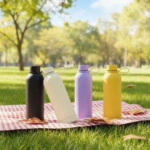Vasos Promocionales al por Mayor, Vaso Térmico de Doble Pared, Deportivo, Moderno, Libre de BPA, Botella de Agua de 500 ml con Asa - Product Image 1