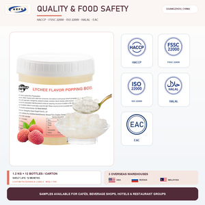 Bolas de Jugo Rojas con Sabor <span class=keywords><strong>a</strong></span> Fresa, Multi-Sabor, 1.2kg x 12 Cajas, Certificación HACCP, para Té de Burbujas, Helados y Postres - Product Image 5
