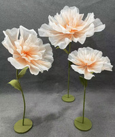 Décorations géantes écologiques en soie artificielle, fleurs de pivoine en trois parties, pour mariage et Noël, directement de l'usine