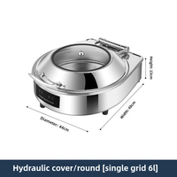 Restaurant Hydraulic Edelstahl Buffet Food Warmer Deluxe Hot Pot mit elektrischer Option Kommerzielle elektrische Chafing Dish