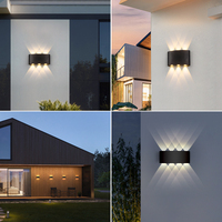 Applique murale à LED IP65 en aluminium étanche pour l'extérieur, éclairage de jardin, chambre à coucher, salon, escaliers, applique murale intérieure à led