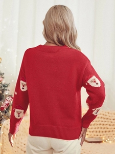 <span class=keywords><strong>Pull</strong></span> ras du cou Père Noël Jacquard Motif Logo Tricot <span class=keywords><strong>Pull</strong></span> <span class=keywords><strong>de</strong></span> Noël <span class=keywords><strong>moche</strong></span> personnalisé - Product Image 6