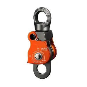 Heavy duty single pulley for climbing double pulley Single pulley for fall arrest climbing aluminum alloy tandem rope zip line