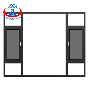 Zhtdoors Tốt Hẹp Khung Đôi Tráng Men Nhỏ Đúc Sắt Casement Nhôm Cửa Sổ Ở Khóa Trắng Giá Rẻ Giá - Product Image 6