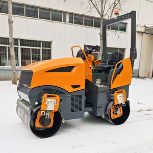 รถบดอัดแอสฟัลต์แบบลูกกลิ้งคู่ไฮดรอลิกเต็มรูปแบบสำหรับงานก่อสร้างถนนใหม่ - Product Image 1