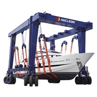 Grue de levage hydraulique pour yachts 10T 20T 30T 50T, grue de mise à l'eau pour bateaux marins, pour marinas et chantiers navals, certifiée CE