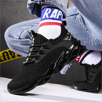 Vente en gros usine Baskets de running athlétiques pour hommes, légères, basses, respirantes, élégantes, à la mode, avec forme de lame et doublure en maille ventilée