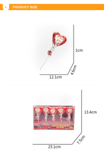 ผลไม้รสเล็กรูปหัวใจรักอมยิ้มลูกอมลูกอมลูกอมอมยิ้ม - Product Image 4