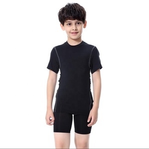 Survêtements pour enfants à séchage rapide en polyester, vêtements de sport pour jeunes, sous-vêtements de compression pour le basketball, l'entraînement, la course à pied et le jogging - Product Image 2