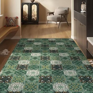 Tapis d'extérieur en PVC imperméable, grande taille, style rétro, résistant aux taches, sans lavage, idéal pour l'entrée de la maison et la zone de changement de chaussures - Product Image 1
