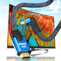 Câble HDMI 2.1b ultra haute vitesse 8K en gros d'usine, 48 Gbit/s, 4K 120 Hz, 8K 60 Hz, HDR, HDCP 2.2, coque en aluminium pour téléviseur et moniteur