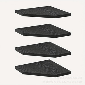 Estante de esquina de madera maciza Jiada, estante de almacenamiento montado en la pared de 4 capas para organización de cocina y baño - Product Image 3