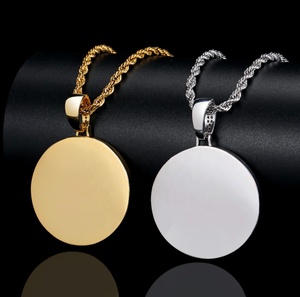 Medalla de oro/platino 9K/10K/14K/18K personalizada-35/45mm Iced Out Hip Hop, diamantes de laboratorio, collar con foto personalizada - Product Image 3