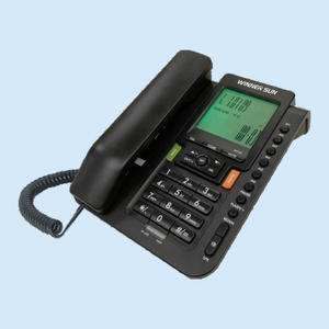 Pantalla de 14 dígitos <span class=keywords><strong>para</strong></span> llamadas entrantes Rellamada automática <span class=keywords><strong>2</strong></span> líneas Teléfono fijo Teléfono de identificación de llamadas - Product Image 1