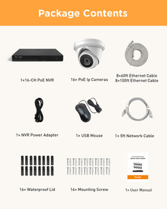 16 kênh an ninh Hệ thống <span class=keywords><strong>camera</strong></span> 16pcs 5MP <span class=keywords><strong>IP</strong></span> Dome PoE máy ảnh ngoài trời, ai phát hiện con người 16CH NVR 4TB HDD cho 24-7 ghi âm - Product Image 2