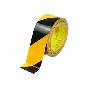 Ruban d'avertissement antidérapant en PVC jaune et noir, imperméable, simple face, adhésif acrylique sensible à la pression, autocollants d'avertissement pour escaliers imprimés - Product Image 2